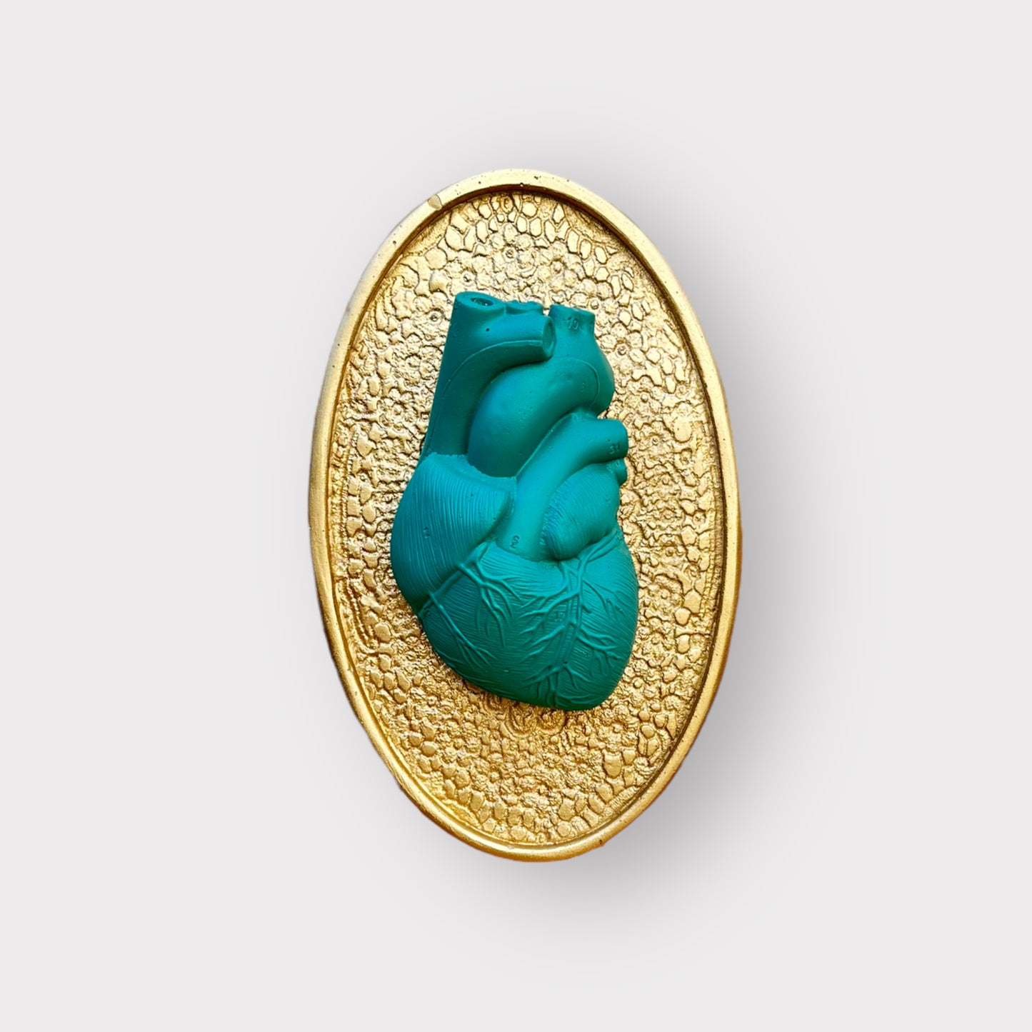 Ex voto coeur anatomique et dentelle "Eternel"