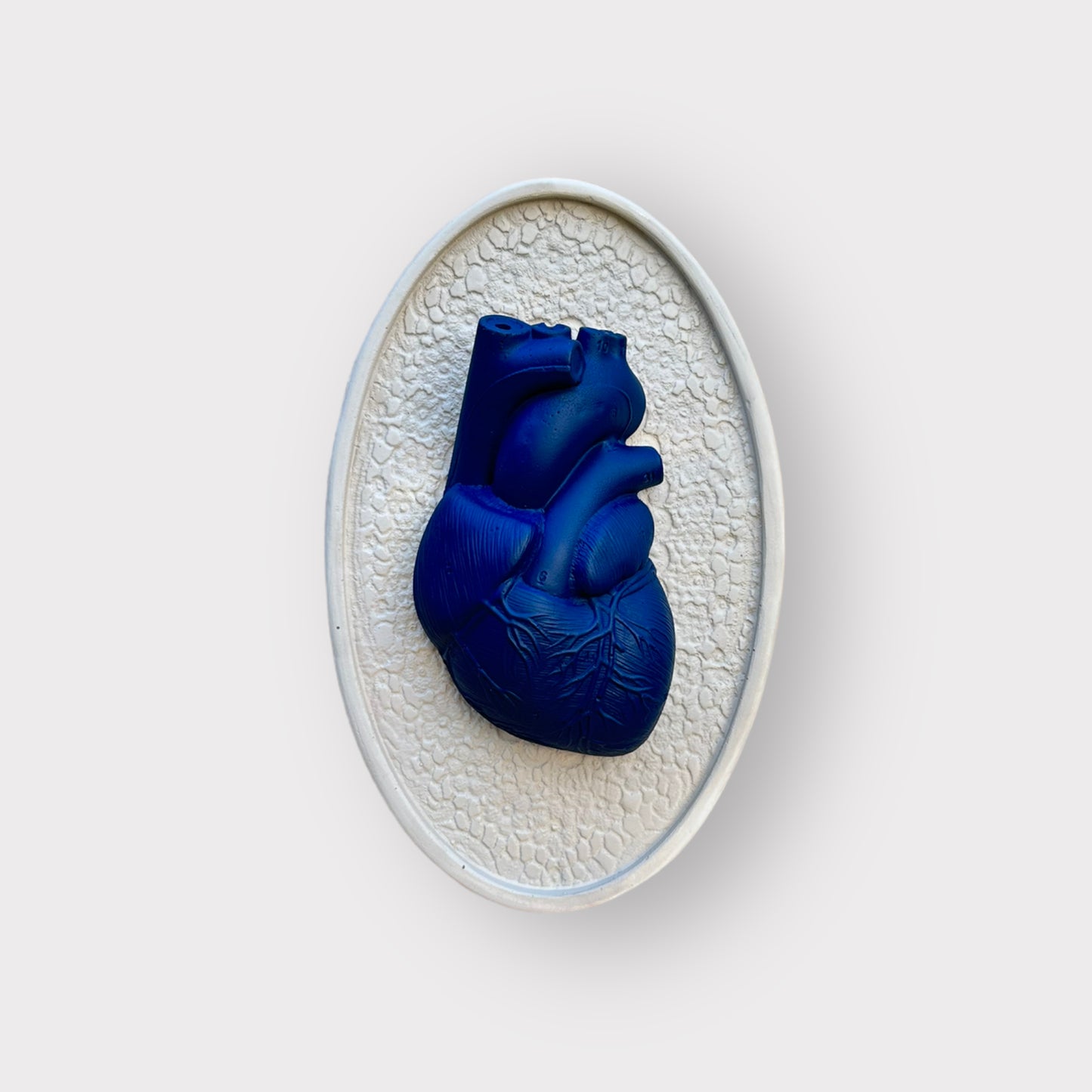 Ex voto coeur anatomique et dentelle "Eternel"