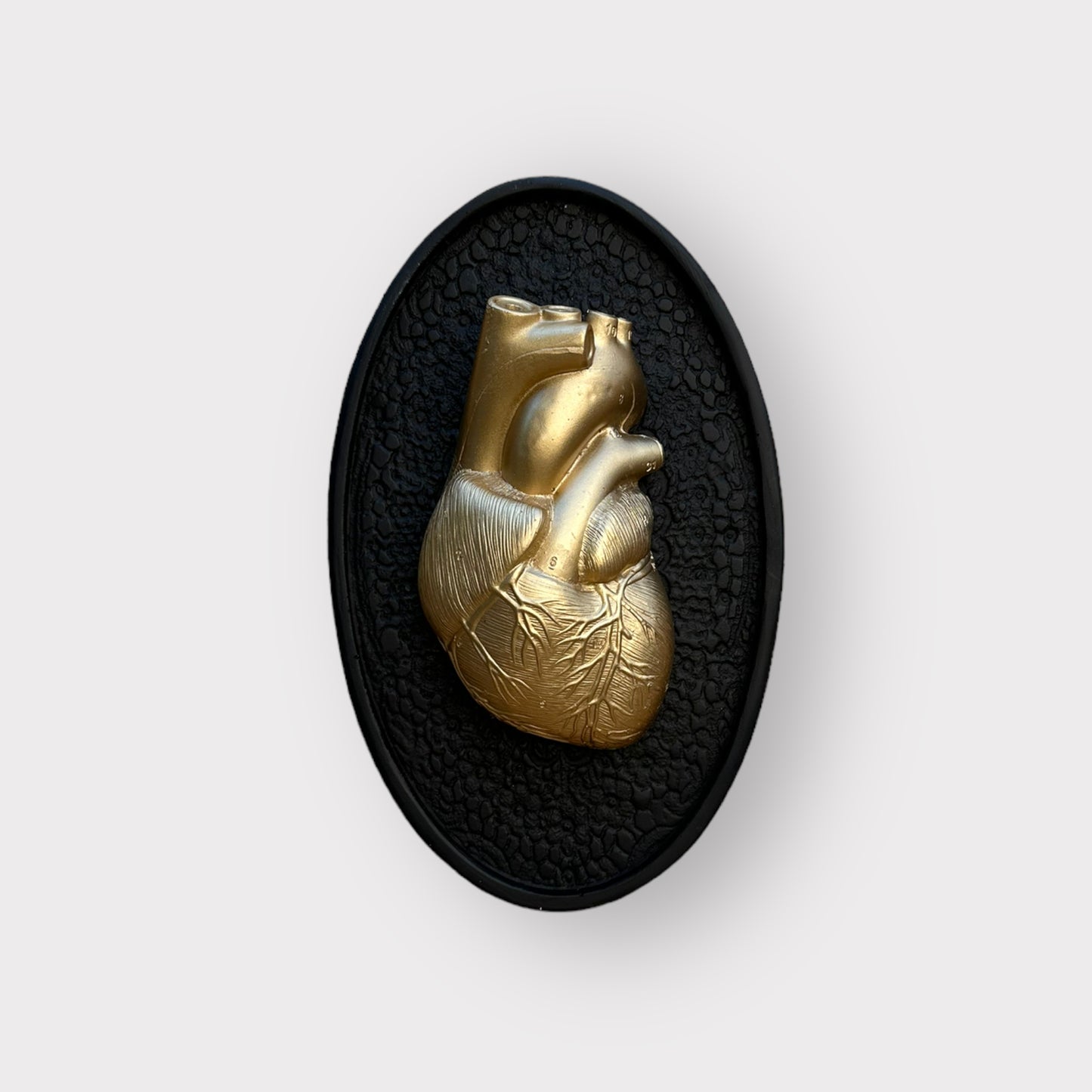 Ex voto coeur anatomique et dentelle "Eternel"