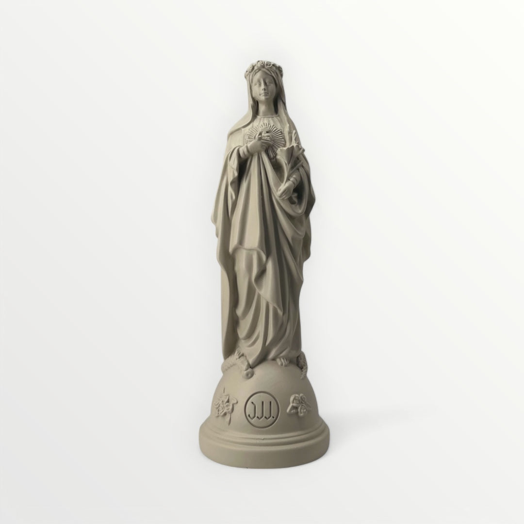 Statuette de la Vierge Marie aux Fleurs - Couleur intemporelle