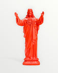 Statuette Jesus loves you 22cm orange rouille