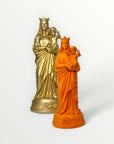 Statuette Notre-Dame-de-la-Garde 20cm - J'AI VU LA VIERGE orange mandarine