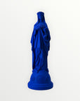 Statuette de la Vierge Marie aux Fleurs bleu indigo