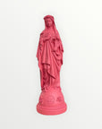Statuette de la Vierge Marie aux Fleurs rose bazooka