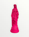 Statuette de la Vierge Marie aux Fleurs rose pink