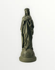 Statuette de la Vierge Marie aux Fleurs vert olive