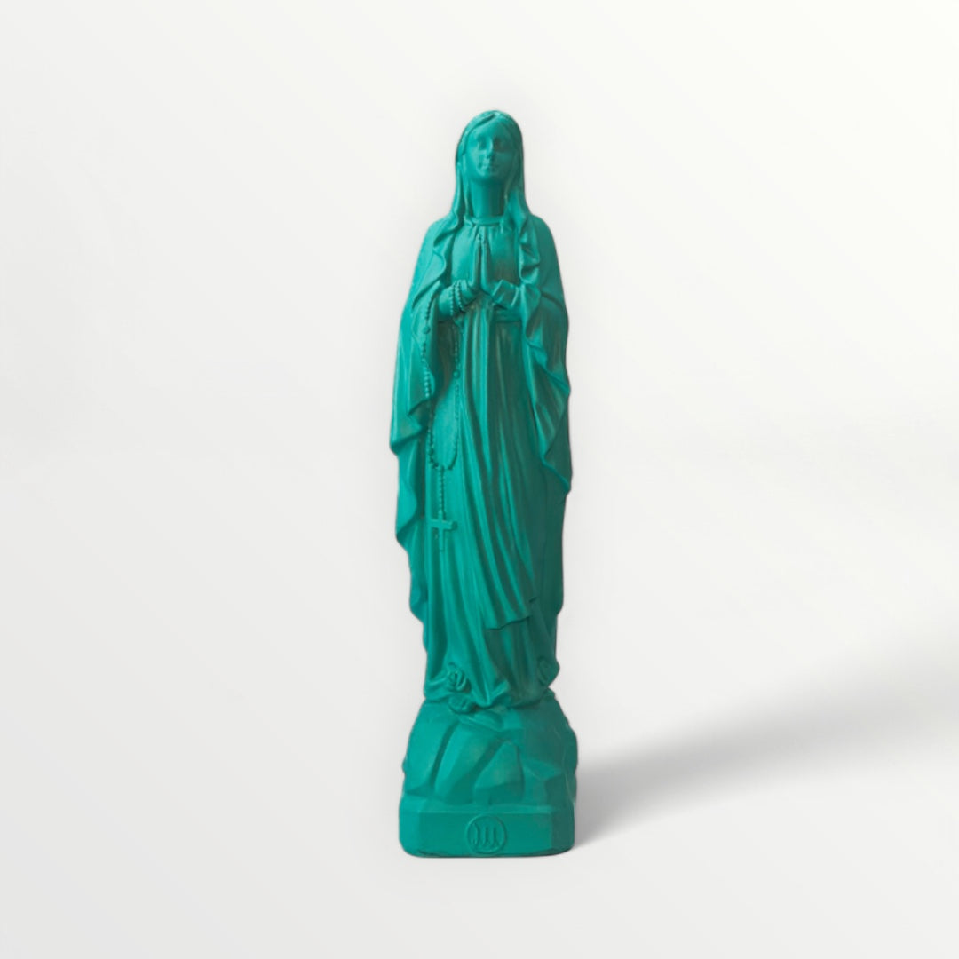 VIERGE MARIE DE LOURDE bleu splash