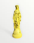 Vierge Marie aux Fleurs jaune citron