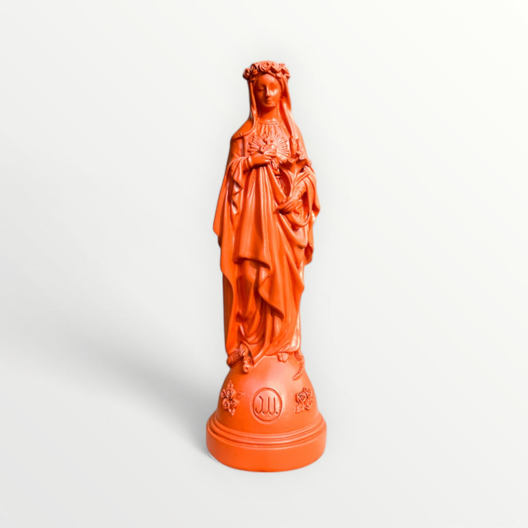 Vierge Marie aux Fleurs orangette