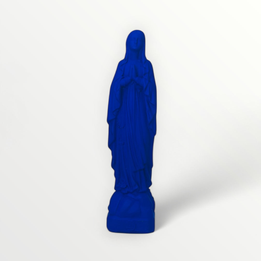 Vierge Marie de Lourdes 12 cm bleu indio