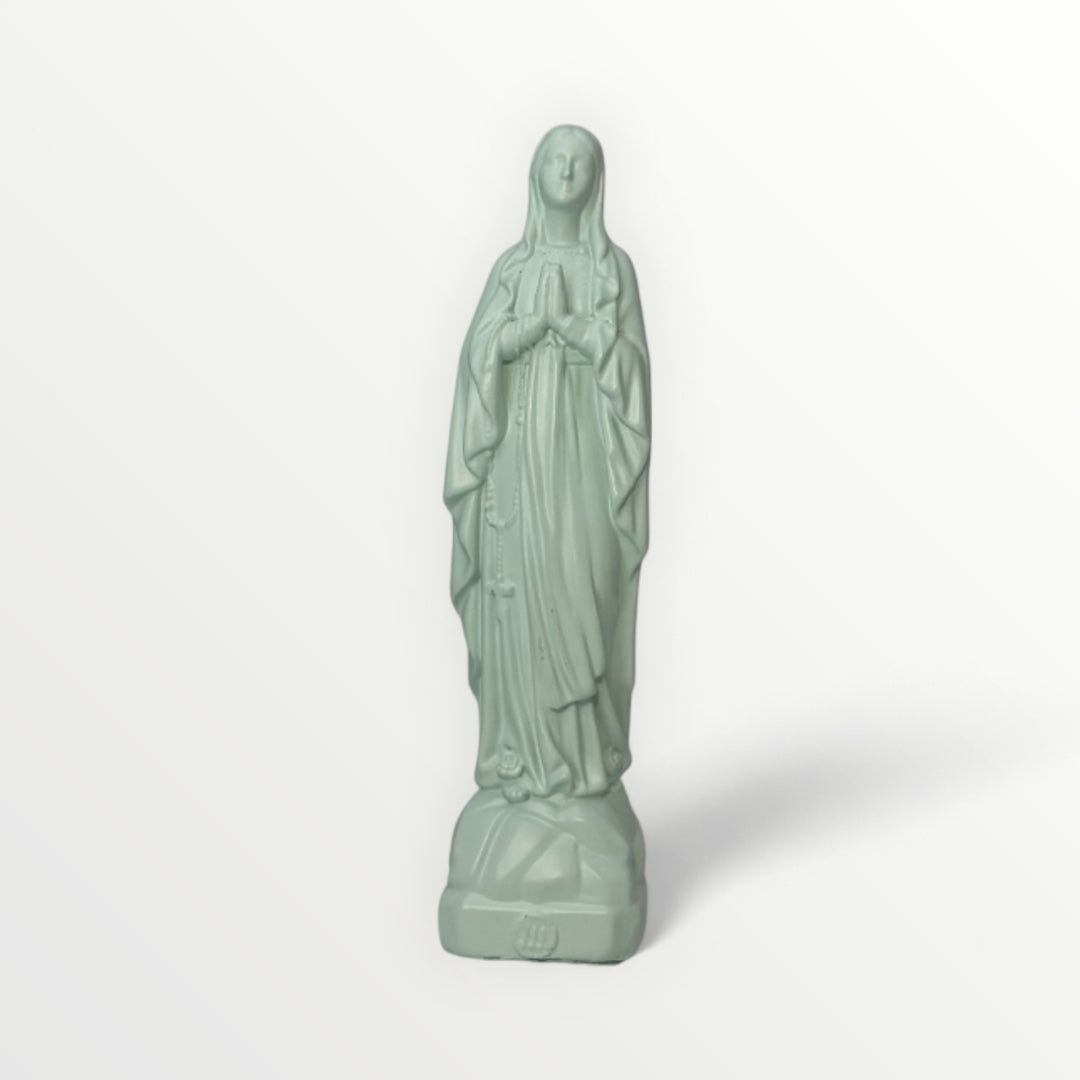 Vierge Marie de Lourdes 12 cm bleu nuage