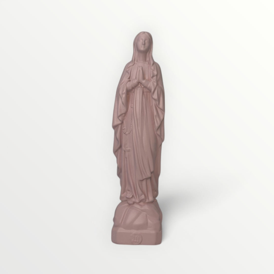 Vierge Marie de Lourdes 12 cm rose poudré