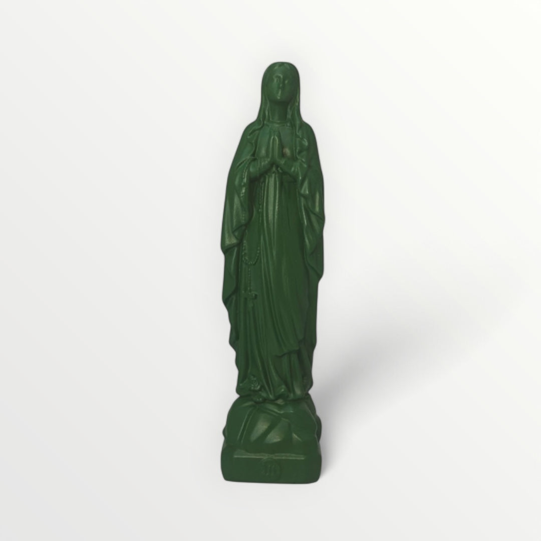 Vierge Marie de Lourdes 12 cm vert jungle