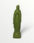 Vierge Marie de Lourdes 12 cm vert kaki