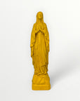Vierge marie de Lourde 23cm jaune curry
