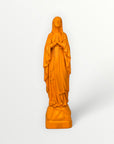 Vierge marie de Lourde 23cm orange mandarine