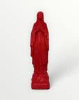 Vierge marie de Lourde 23cm rouge carmin