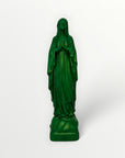 Vierge marie de Lourde 23cm vert jungle