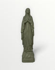 Vierge marie de Lourde 23cm vert olive