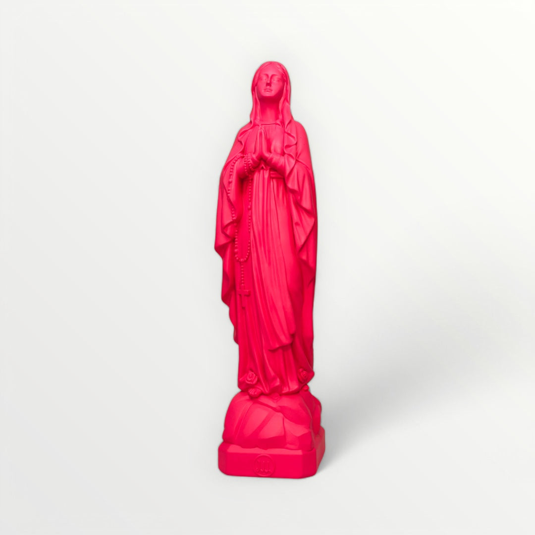 Vierge marie de lourdes 30cm ROSE PINK