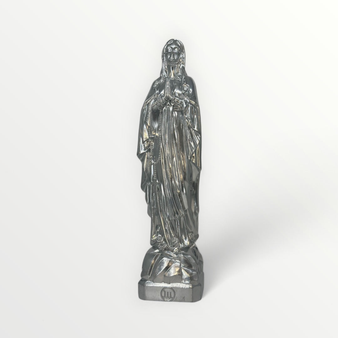 Vierge marie de lourdes 30cm argent