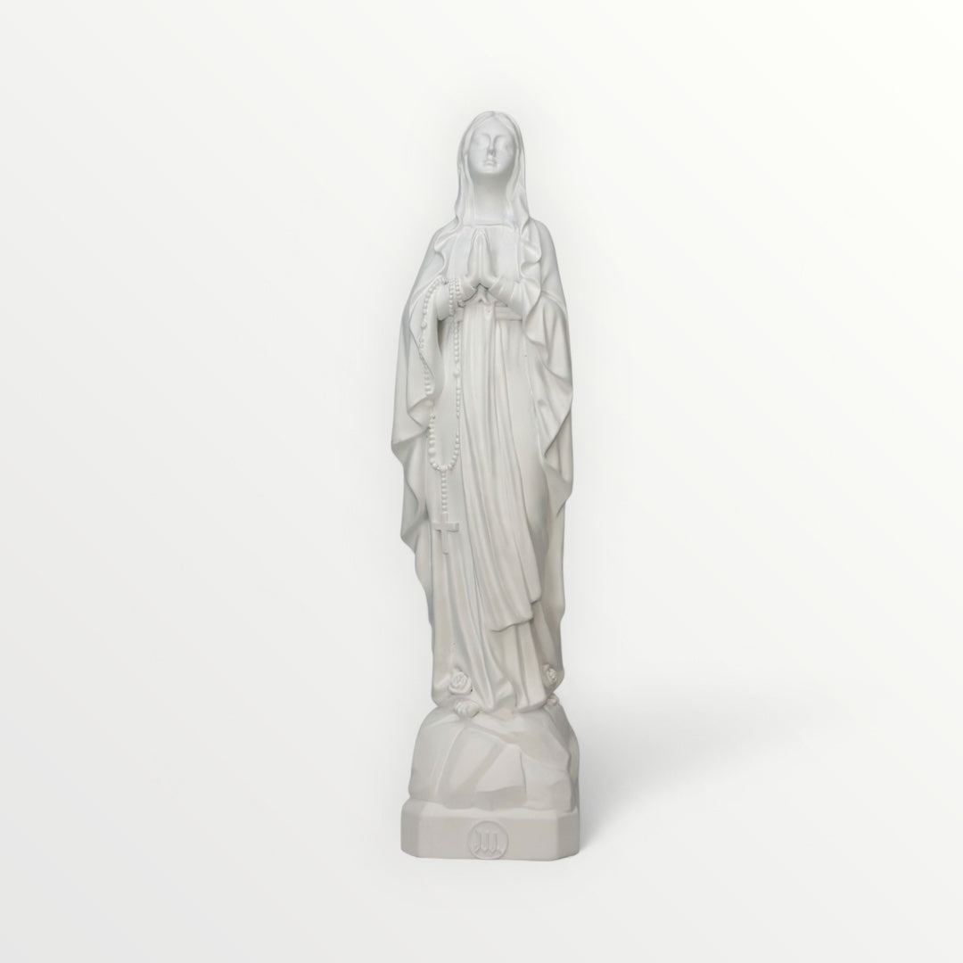 Vierge marie de lourdes 30cm blanc