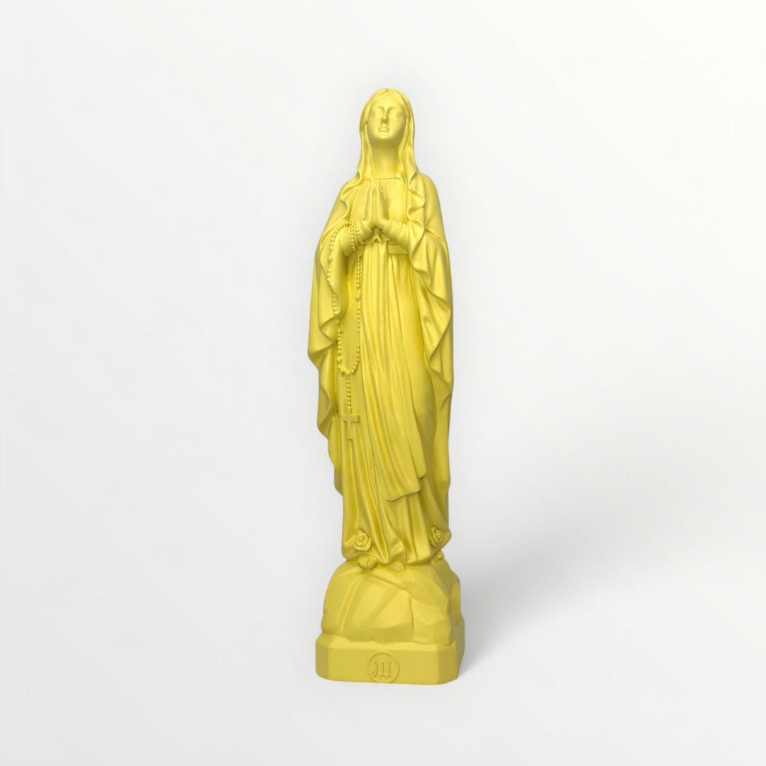 Vierge marie de lourdes 30cm citron
