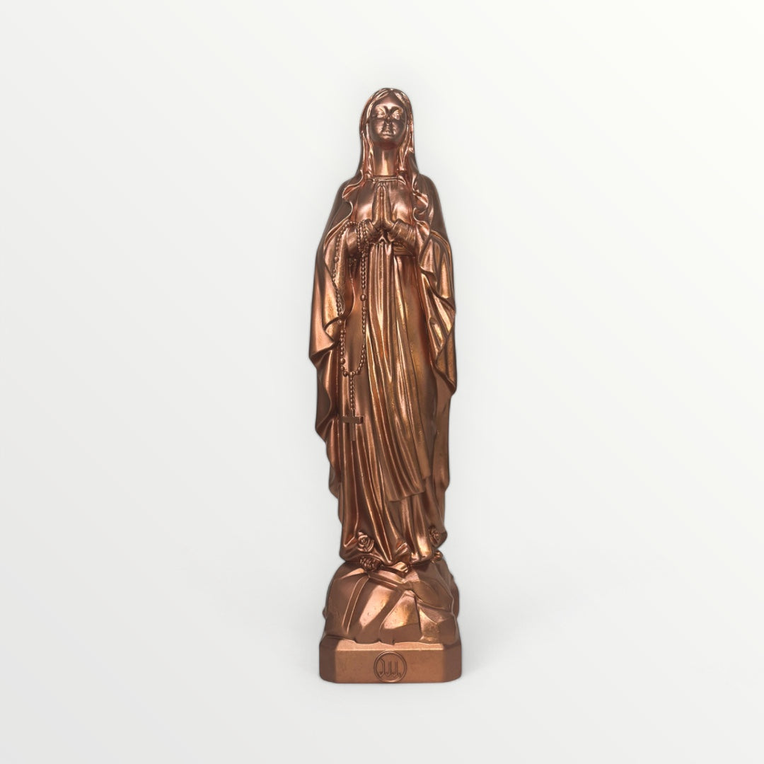 Vierge marie de lourdes 30cm cuivre