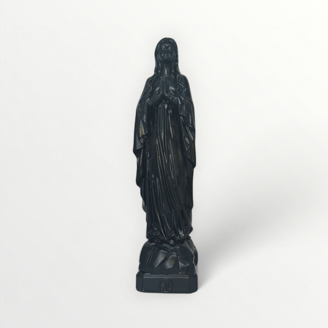 Vierge marie de lourdes 30cm noir