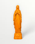 Vierge marie de lourdes 30cm orange mandarine