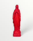 Vierge marie de lourdes 30cm rouge carmin