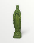Vierge marie de lourdes 30cm vert kaki
