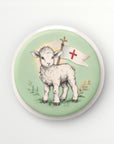 badge agnus dei vert pistache illustration religieuse