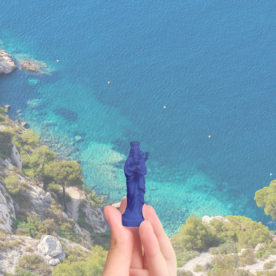 Mini figurine de Notre-Dame de la Garde lavande