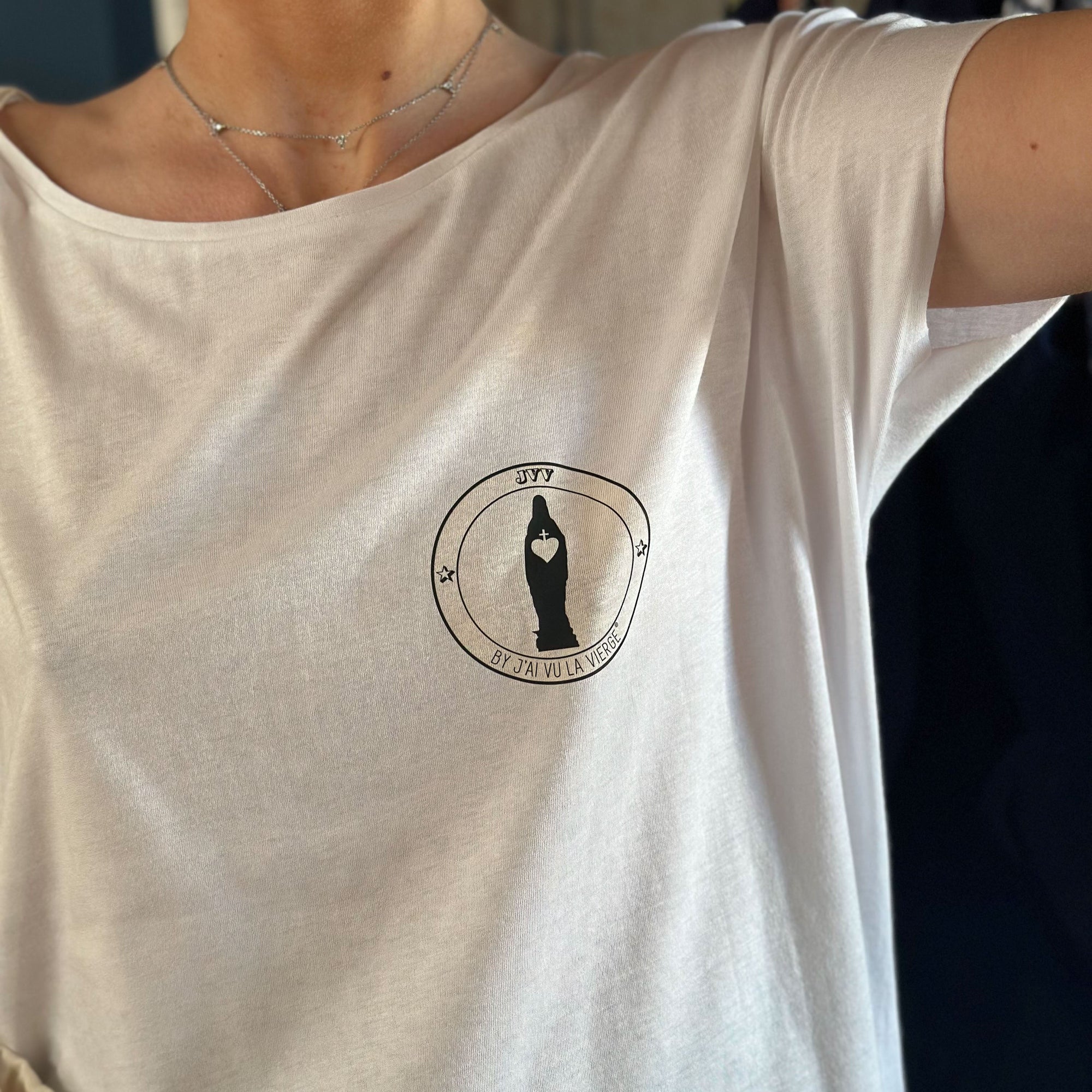 T-shirt col évasé rond manche courte - Ma déclaration