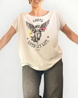 T-shirt col évasé rond manche courte - Angel