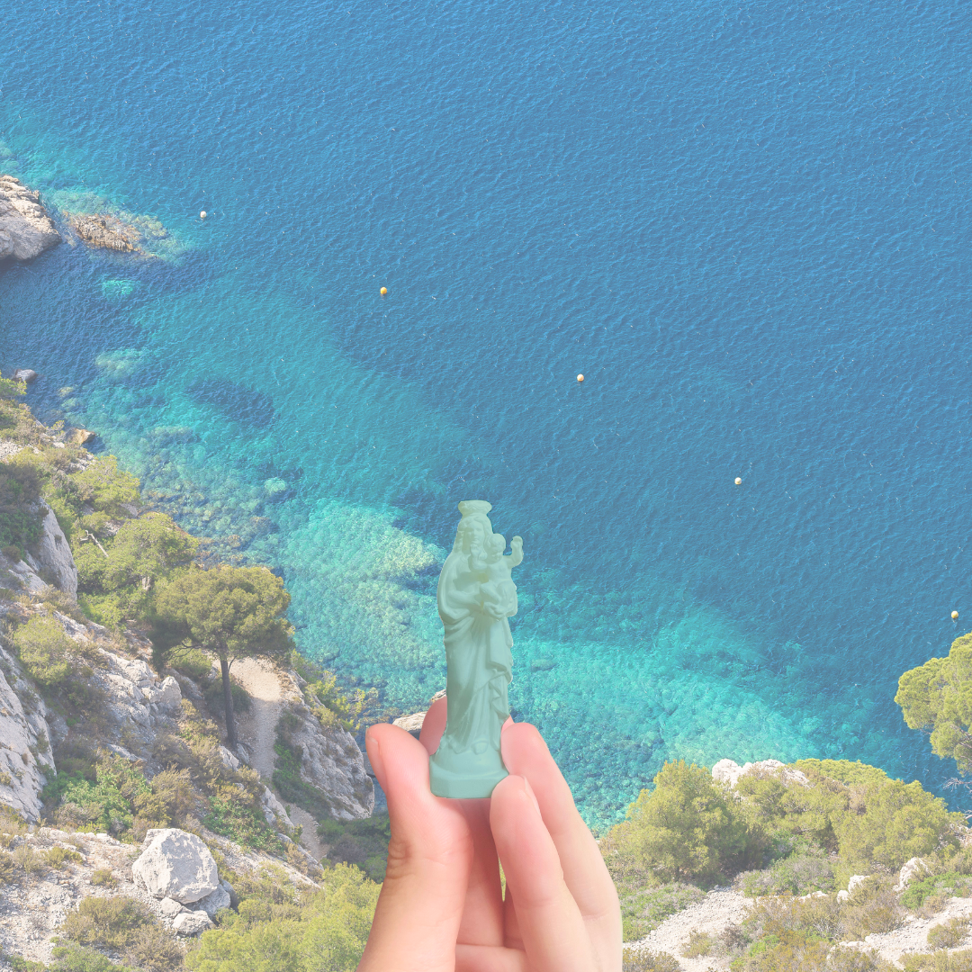 Mini figurine de Notre-Dame de la Garde nuage