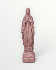 statuette de Lourdes couleur rose poudré