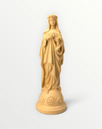 statuette marie aux fleur orange navette