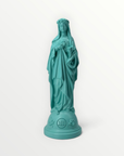 statuette marie aux fleurs bleu splash
