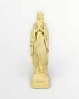 statuette vierge de lourdes pastel decoration paques jaune paille