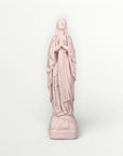 statuette vierge de lourdes pastel decoration paques rose dragée