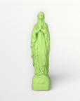 statuette vierge de lourdes pastel decoration paques vert pistache