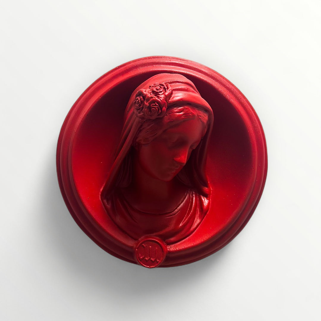 Ex-voto visage de Marie en relief - Selfie