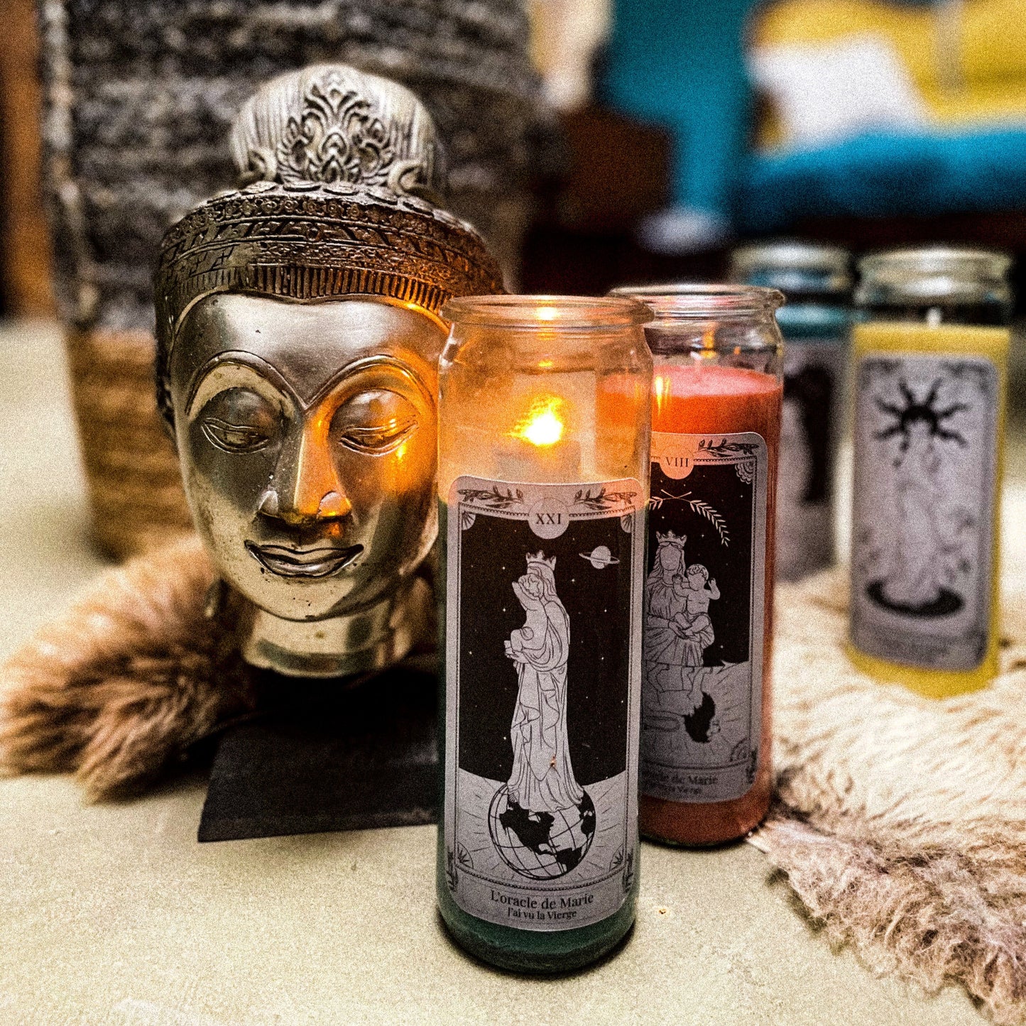 Bougie bijou tarot de la Vierge