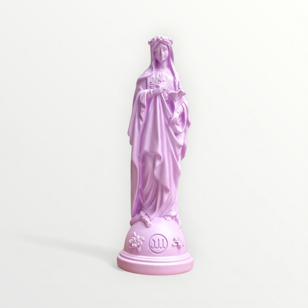 Statuettes of Mary with Flowers - timeless colors