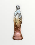 Statuette of the Virgin Mary with flowers 22cm - Tie and Dye