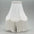 Abat-jour_boboboom en lurex blanc et frange blanche