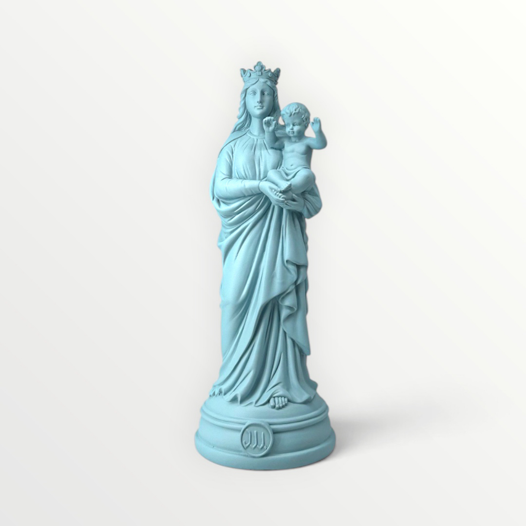 BONNE MÈRE 30CM COULEUR BLEU GIVRÉ