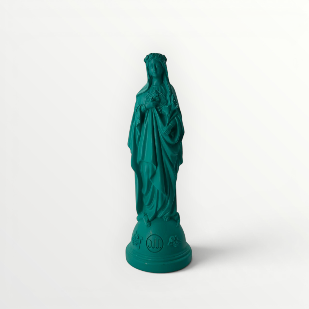 Statuettes of Mary with Flowers - timeless colors